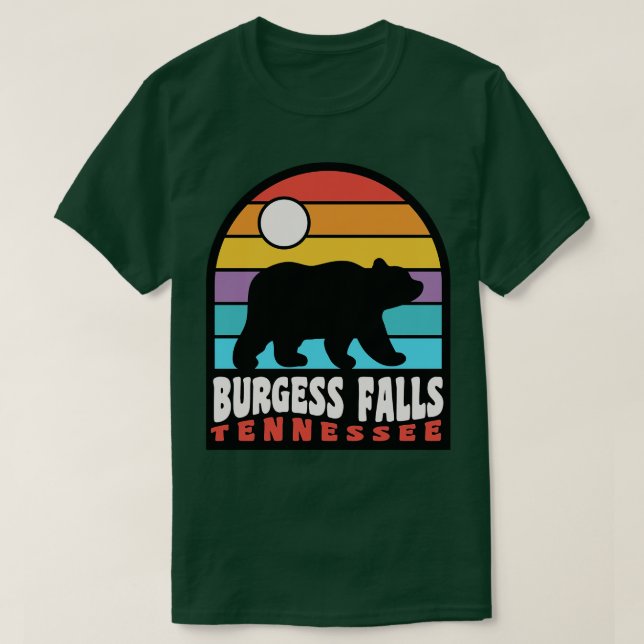 T-shirt Burgess Falls State Park Randonnée Tennessee Bear  (Design devant)