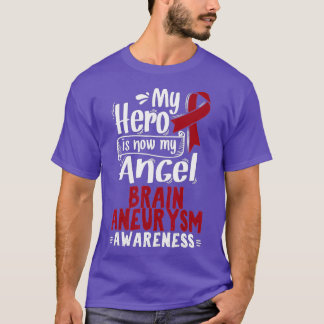 T-shirt Burgundy Awareness Ribbon Brain Aneurysm 