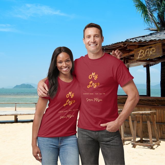 T-shirt Burgundy or logo commercial signature (Créateur téléchargé)