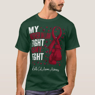 T-shirt Burgundy Ribbon Mère en droit Fighter Sickle Cell