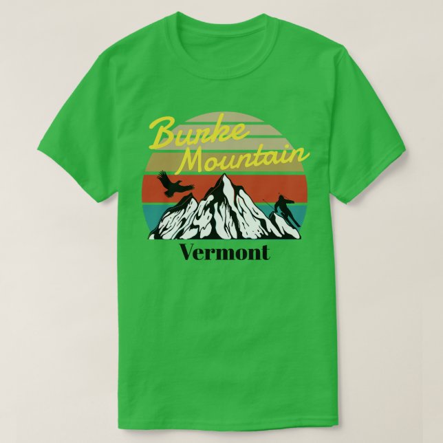 T-shirt Burke Mountain ski Vermont (Design devant)