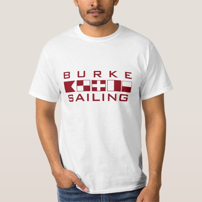 T-shirt Burke naviguant la chemise nautique de drapeaux (Devant)
