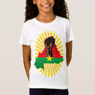 T-Shirt Burkina Faso Carte, drapeau et première révolution