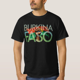 T-shirt Burkina Faso Drapeau Conception - Idéal Pour Montr