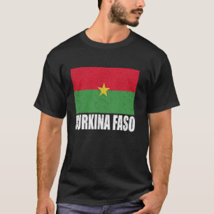 T-shirt Burkina Faso Drapeau Grunge Souvenir Vintage Burki