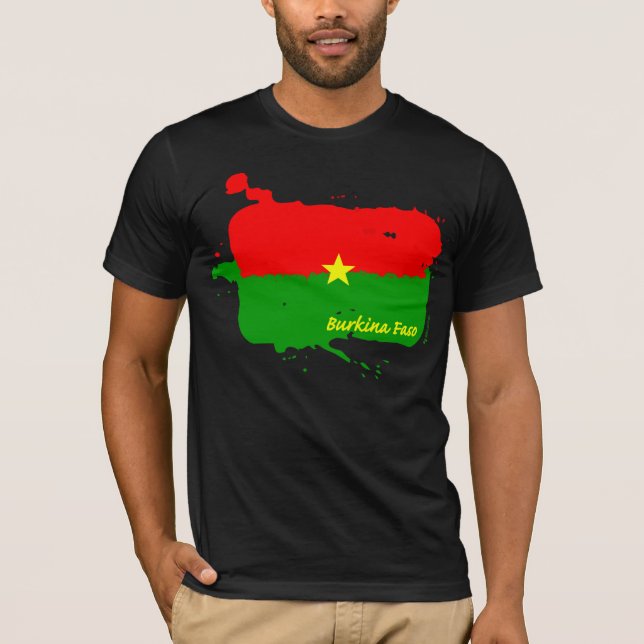 T-shirt Burkina Faso (grunge) (Devant)