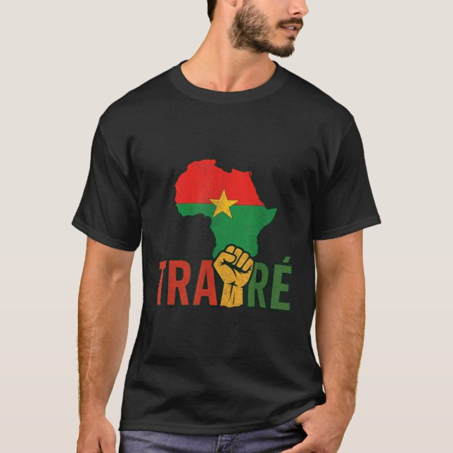 T-shirt Burkina Faso-ibrahim Traoré _ Thomas Sankara (Devant)