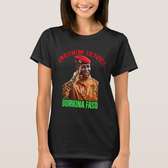 T-shirt Burkina Faso - Ibrahim Traoré Thomas Sankara (Devant)
