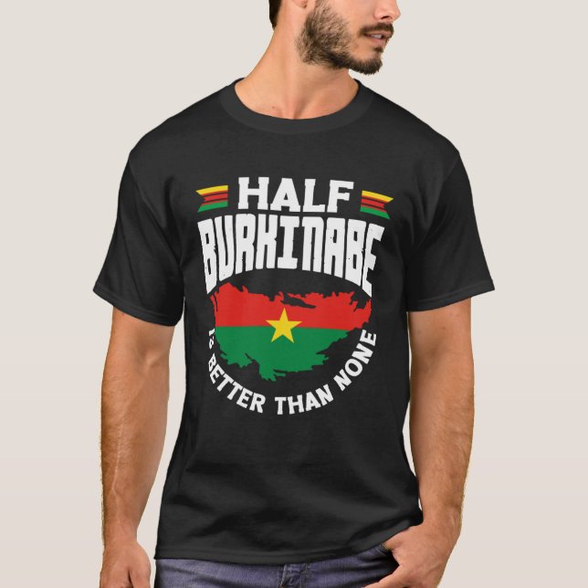T-shirt Burkinabe Burkina Faso Half Burkinabe Flag (Devant)