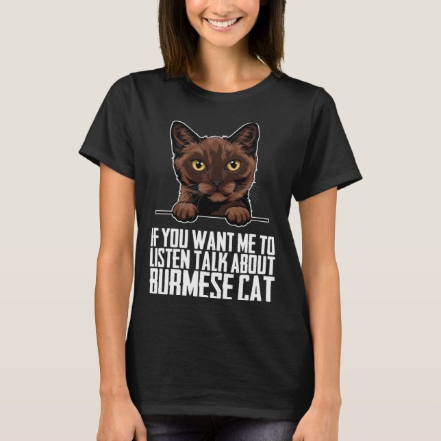 T-shirt Burmese Burmese cat Burmese mother (Devant)