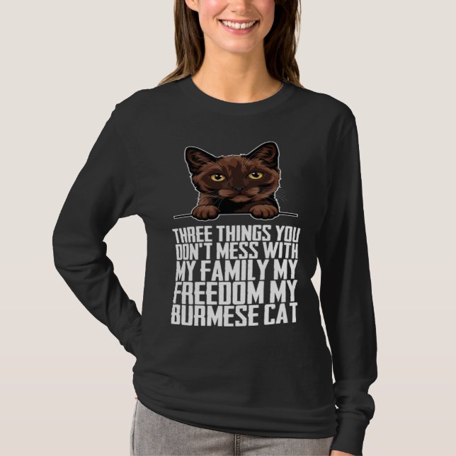 T-shirt Burmese  Burmese cat  Burmese mother (Devant)