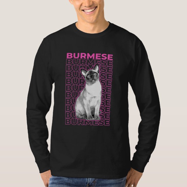 T-shirt Burmese Cat Pastel Aesthetic (Devant)