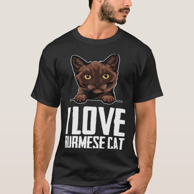 T-shirt Burmese cats  Burmese mom  Burmese kitten  3 (Devant)