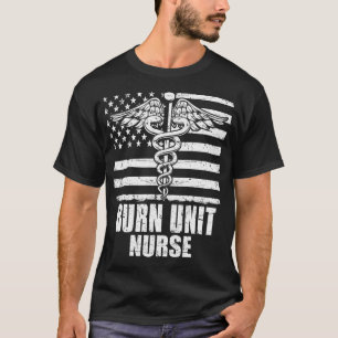 T-shirt Burn Unit Nurse American Flag