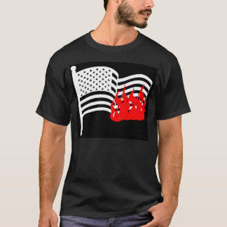 T-shirt Burning de drapeau