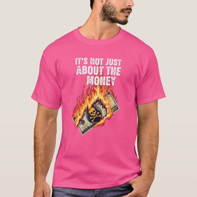 T-shirt Burning Dollar Statement – Graphisme Anti- (Devant)