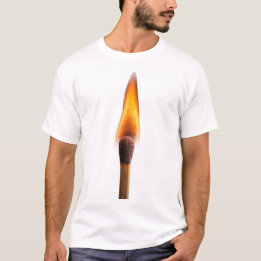 T-shirt Burning Matchstick Flame Art – Fire Spark Dark Aes