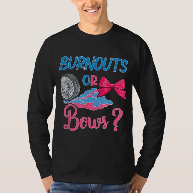 T-shirt Burnous ou Bows Genre Reveal party Idée pour maman (Devant)
