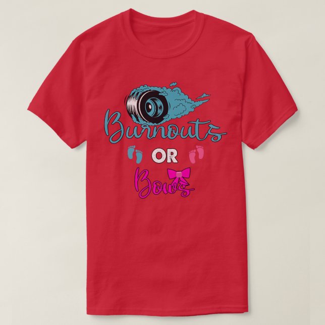 T-shirt Burnous ou Bows Genre Reveal party Idée pour maman (Design devant)