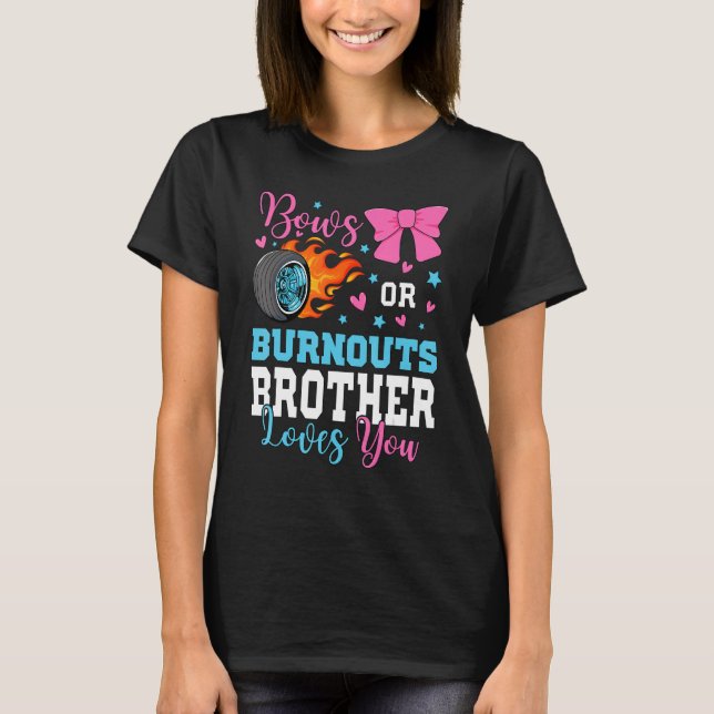 T-shirt Burnouts ou Bows Brother vous aime Genre Révéler p (Devant)