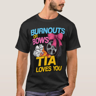 T-shirt Burnouts Ou Bows Genre Reveal Party Tia Annoncem