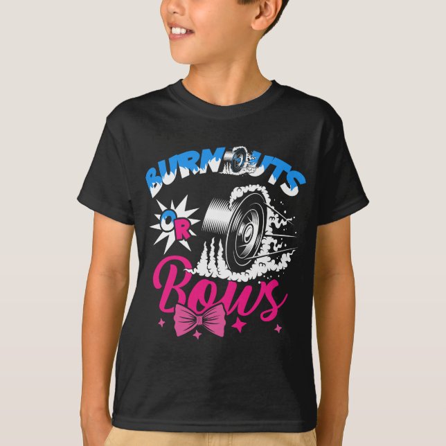 T-shirt Burnouts ou Bows Genre Révéler Baby Party Annonce (Devant)