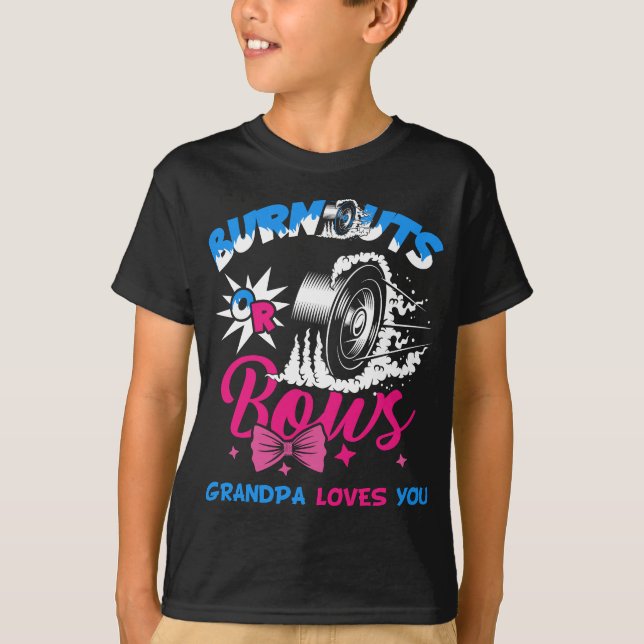 T-shirt Burnouts ou Bows Genre Révéler Baby Party Annonce (Devant)