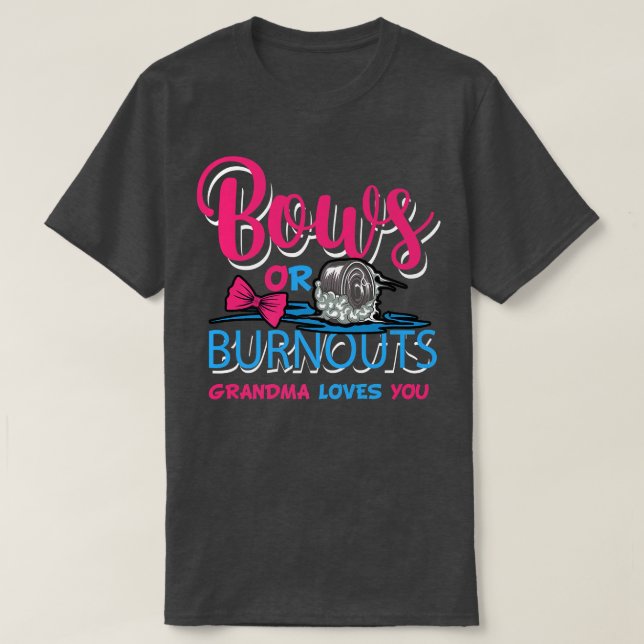 T-shirt Burnouts ou Bows Genre Révéler Baby Party Annonce (Design devant)