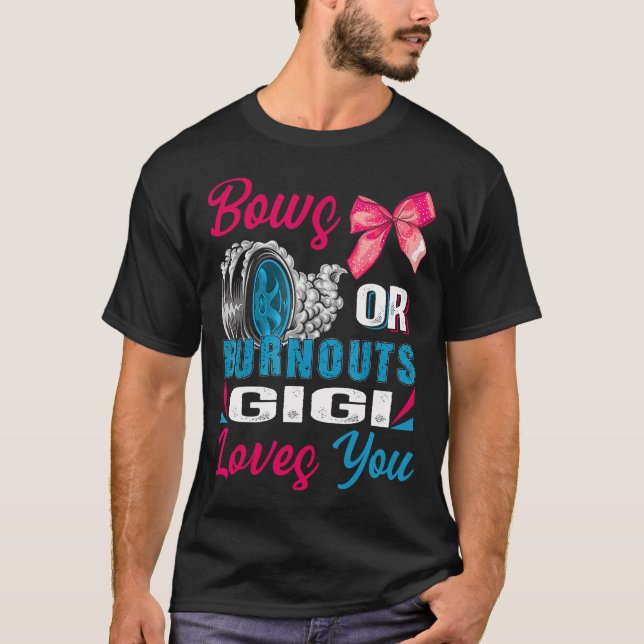 T-shirt Burnouts Ou Bows Gigi Vous Aime Sexe Révéler Parti (Devant)