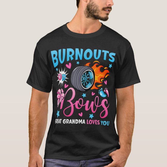 T-shirt Burnouts Ou Bows Grand Grand-Mère Vous Aime Genre (Devant)
