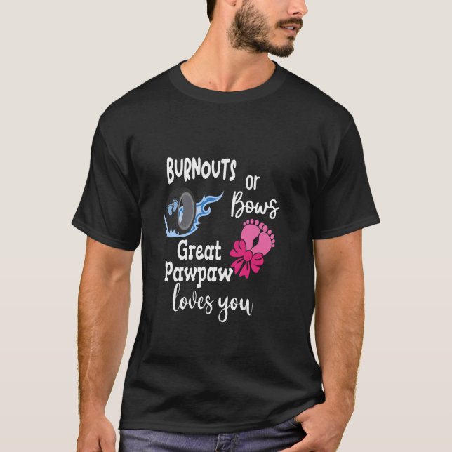 T-shirt Burnouts ou Bows Great Pawpaw vous aime grand gran (Devant)
