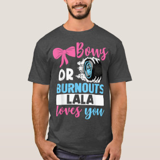 T-shirt Burnouts ou Bows Lala vous aime Genre Reveal parti