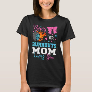 T-shirt Burnouts ou Bows Maman vous aime Genre Reveal Part