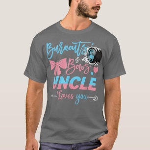 T-shirt Burnouts Ou Bows Oncle Vous Aime Révéler Le Sexe