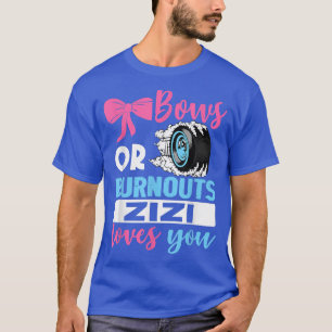 T-shirt Burnouts ou Bows Zizi vous aime Genre Reveal parti