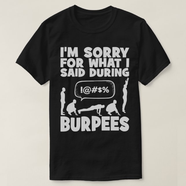 T-shirt BURPEES - Drôle entraînement de nouveauté (Design devant)