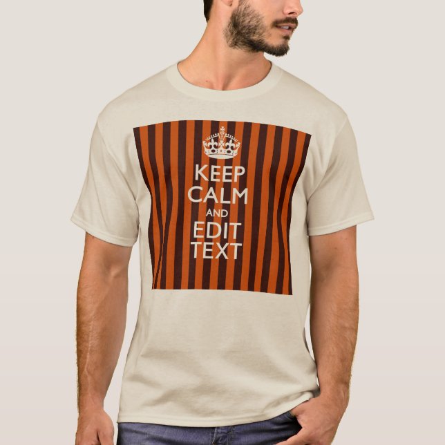 T-shirt Burr Orange Personnaliser Ce Conserver Calme Class (Devant)