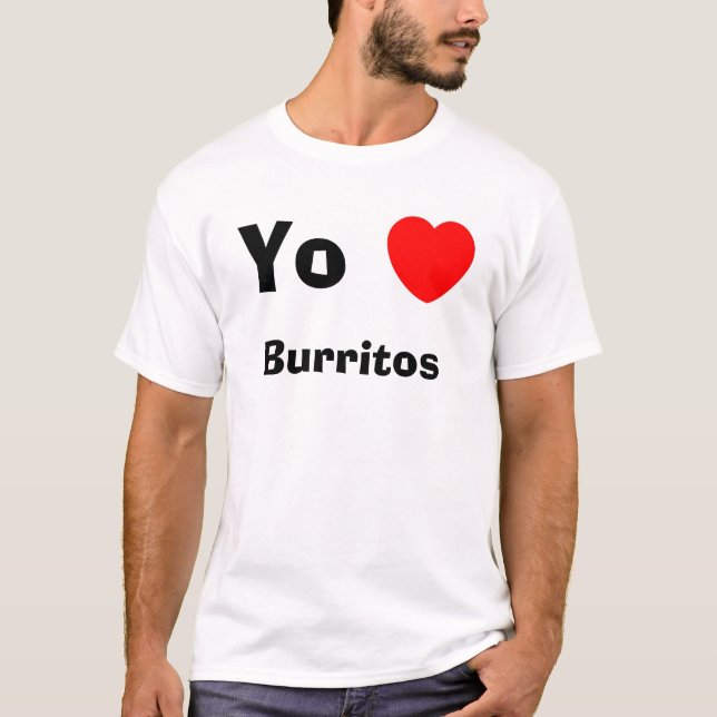 T-shirt Burritos de coeur de Yo (Devant)