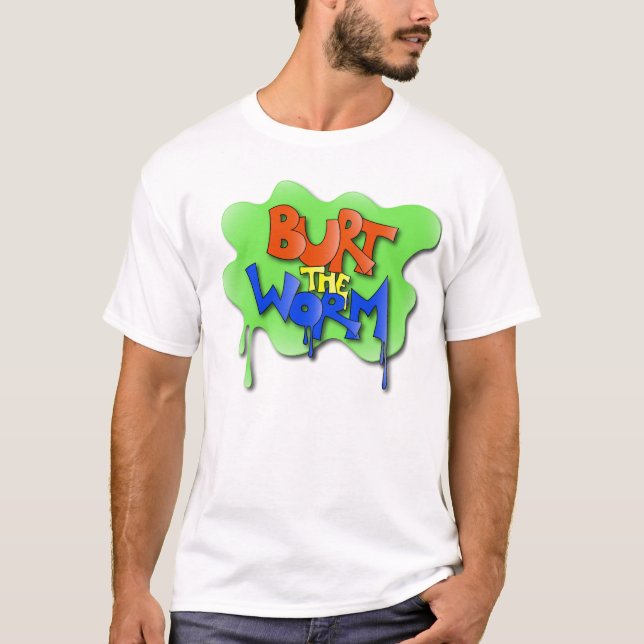 T-shirt Burt la conception originale de ver (Devant)