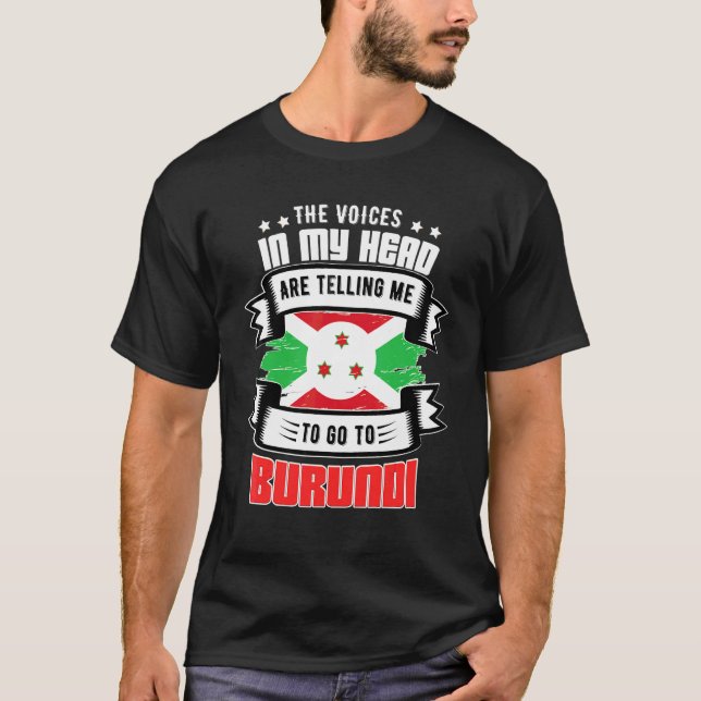 T-shirt Burundi dans ma tête (Devant)