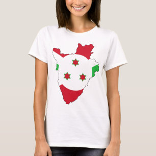 T-shirt Burundi Drapeau féminin Tee