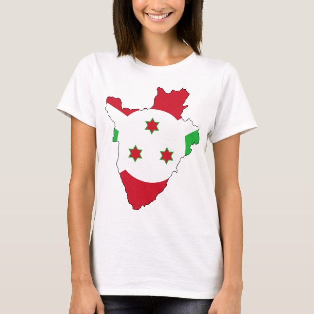 T-shirt Burundi Drapeau féminin Tee (Devant)