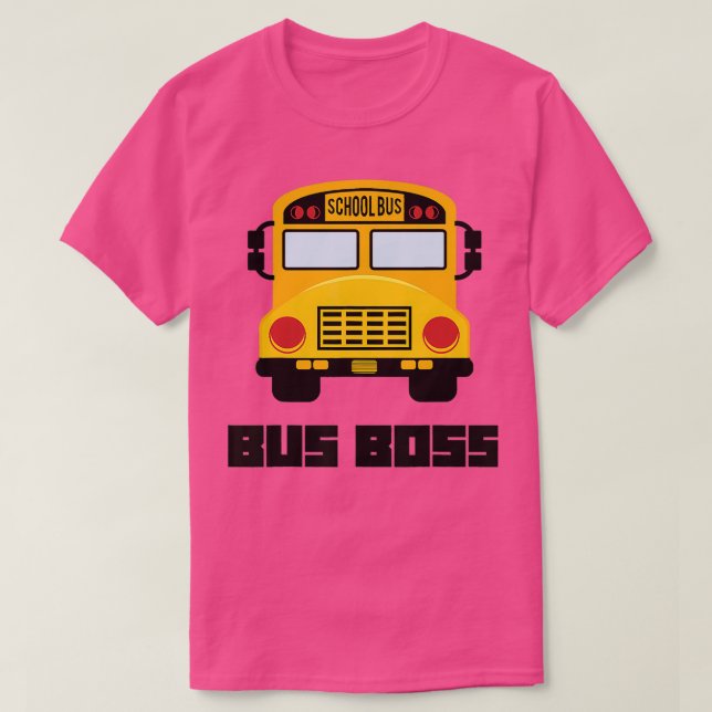 T-shirt Bus Boss Funny Yellow School Bus Driver 3 (Design devant)