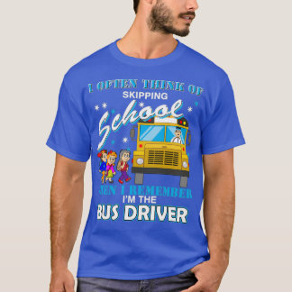 T-shirt Bus chauffeur école de bus amusant