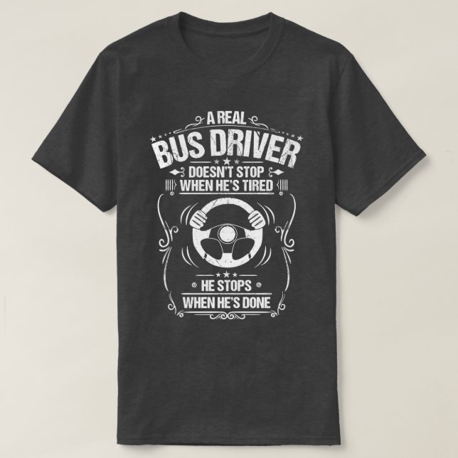 T-shirt Bus Driver School Bus Driver Cadeau Présenté Busma (Design devant)