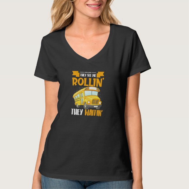 T-shirt Bus Driver See Me Rollin (Devant)