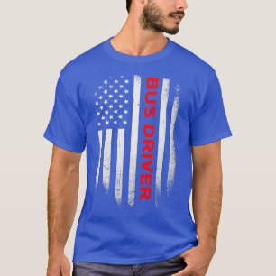 T-shirt Bus Driver US Flag Shirt