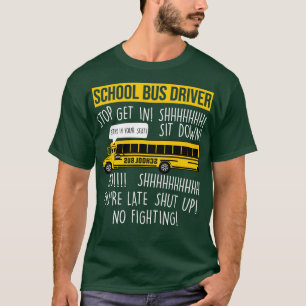 T-shirt Bus jaune Opérateur Chemise École Bus Arrêt
