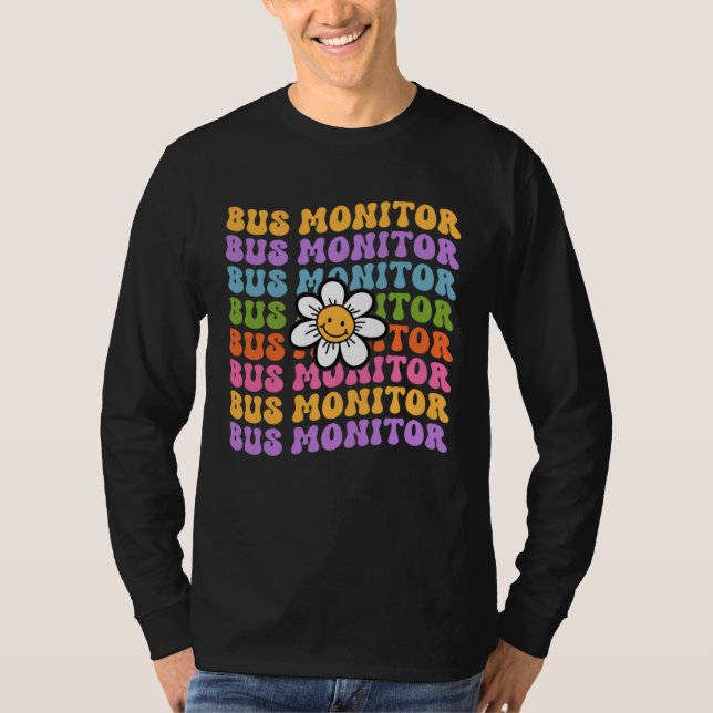 T-shirt Bus Monitor Back To School First Day Of School App (Devant)