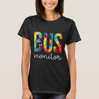Bus Monitor Tie Dye Jour d'appréciation Bonjour Re